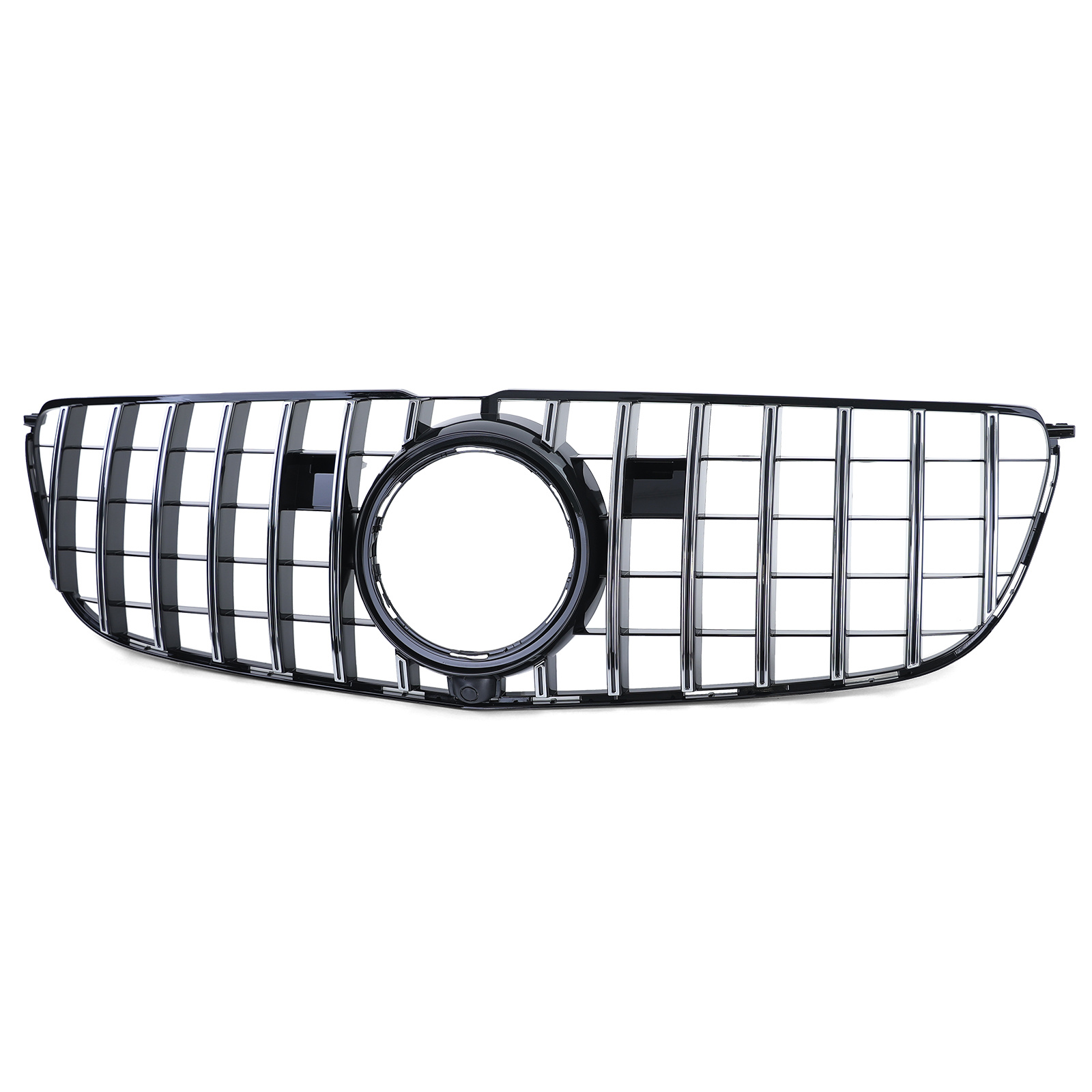 Autogrille geschikt voor Mercedes GLS X166 15-19 - ZWART GLANS/CHROOM - Sportieve look