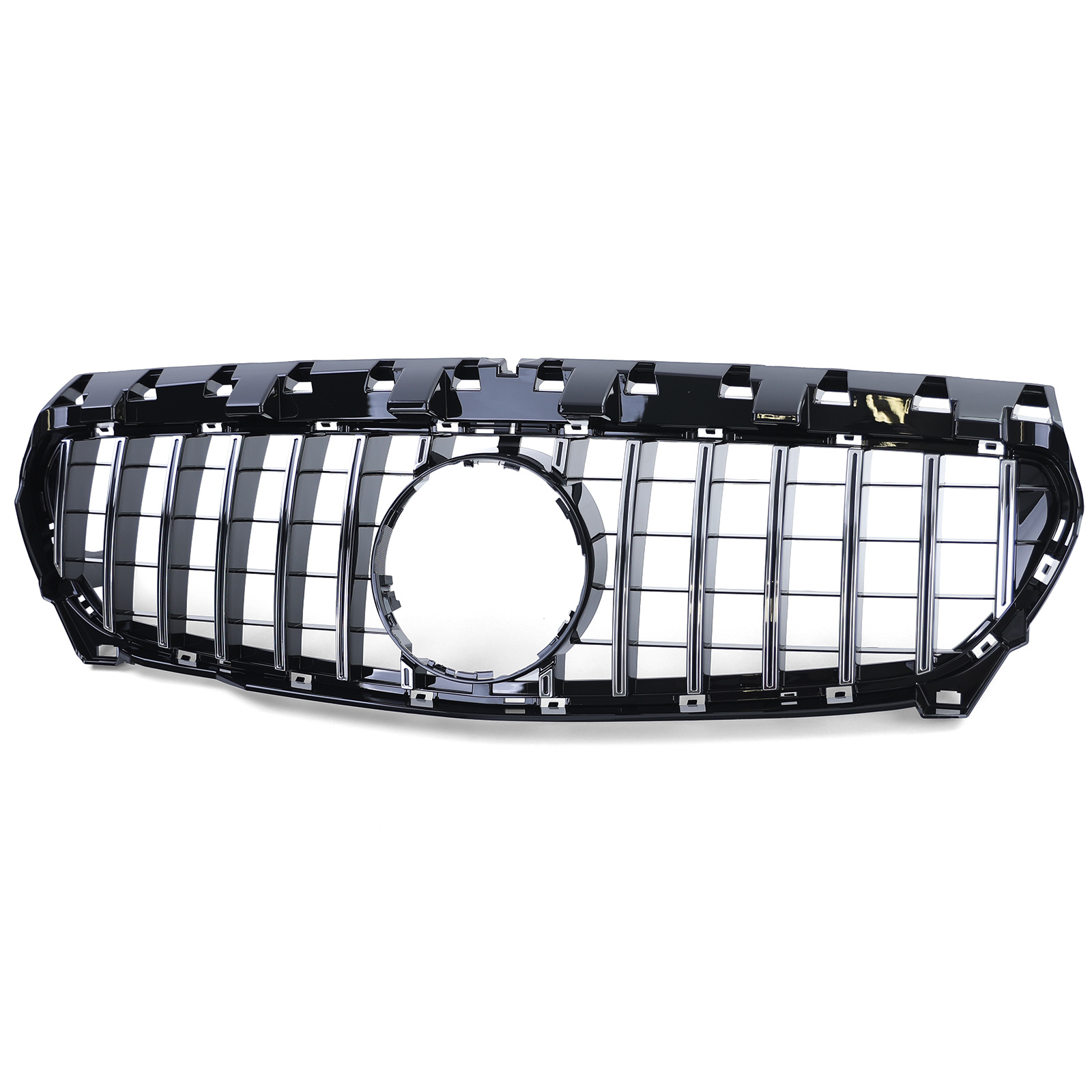 Autogrille - Mercedes CLA C117 pre-facelift 13-16 - Chroom/Zwart glans - Sportief ontwerp