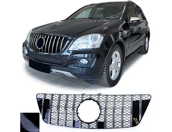 Autogrille - Mercedes M klasse ML W164 08-11 - Sport rooster - Zwart chroom