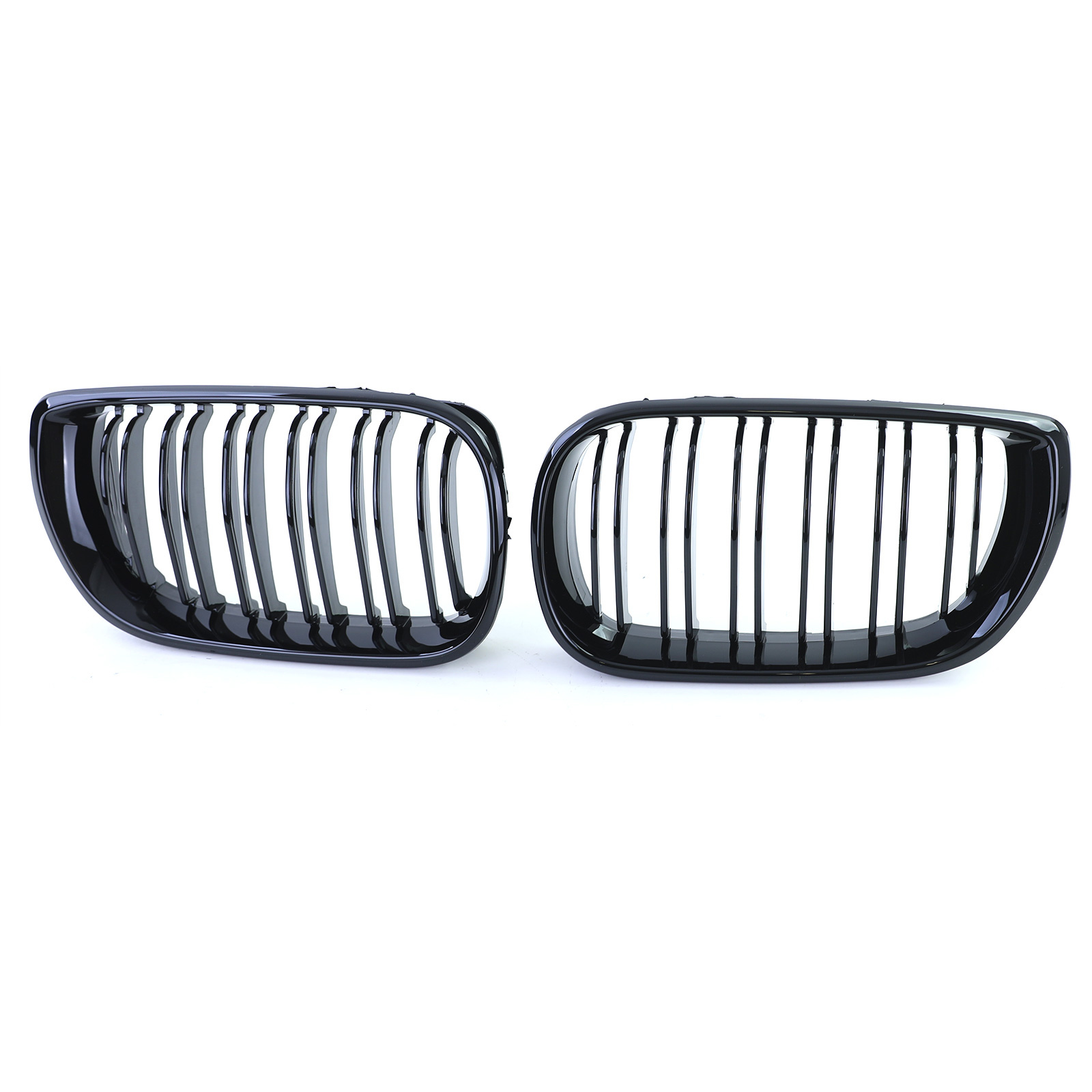 Radiateurgrille - BMW 3 Serie E46 01-05 - Dubbele stang - Zwarte glans.