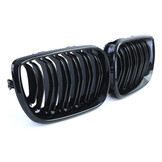 Radiateurgrille - BMW 3 Serie E46 01-05 - Dubbele stang - Zwarte glans.