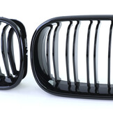 Radiateurgrille geschikt voor BMW 3 Serie E46 01-05 - Dubbele stang - Zwarte glans.