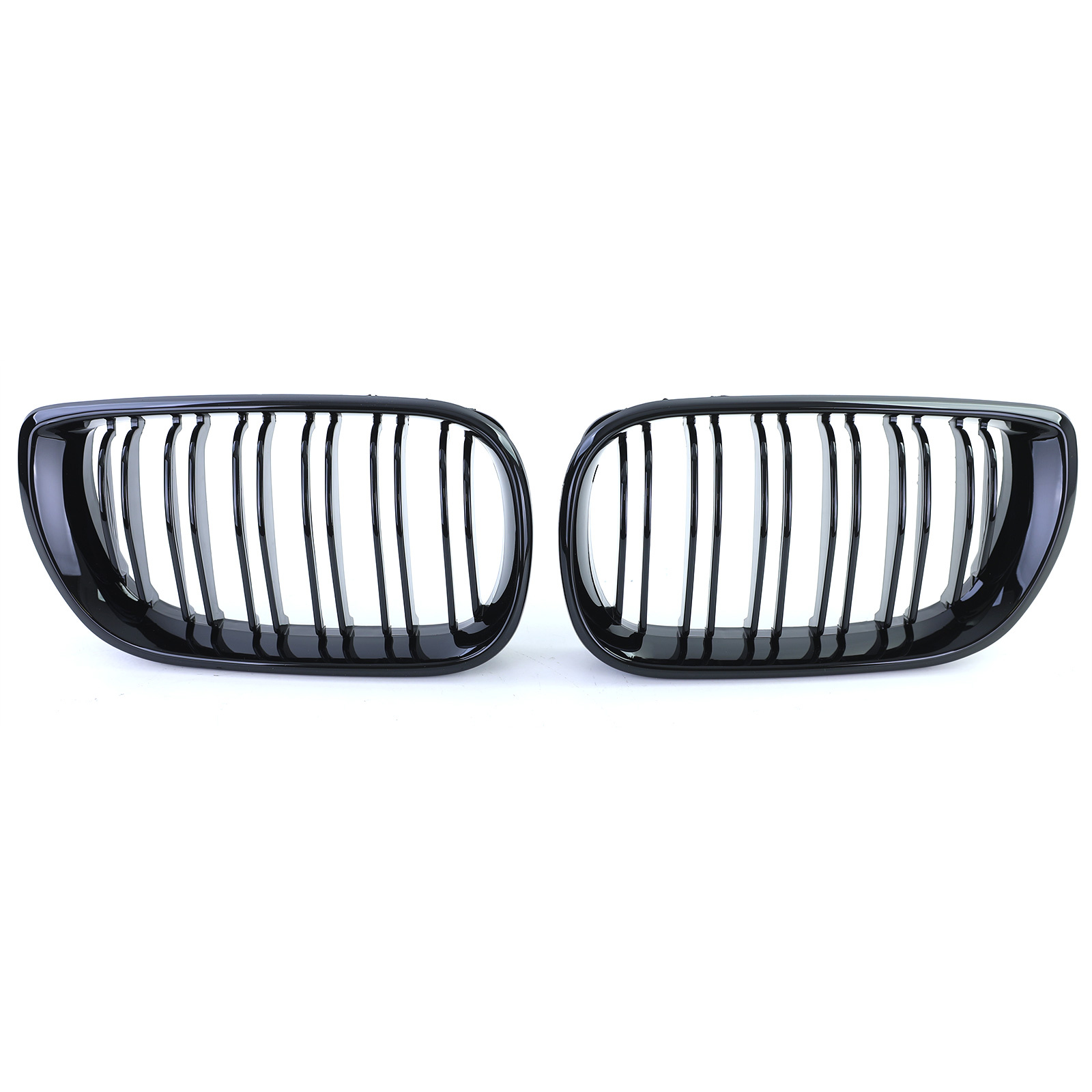 Radiateurgrille - BMW 3 Serie E46 01-05 - Dubbele stang - Zwarte glans.