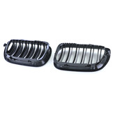 Radiateurgrille - BMW 3 Serie E46 01-05 - Dubbele stang - Zwarte glans.
