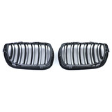 Radiateurgrille - BMW 3 Serie E46 01-05 - Dubbele stang - Zwarte glans.