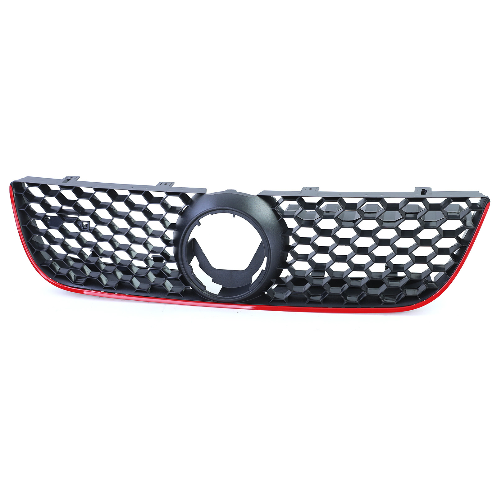 Honingraat grill - VW Polo 9N3 05-09 - Rode rand - Sportief design