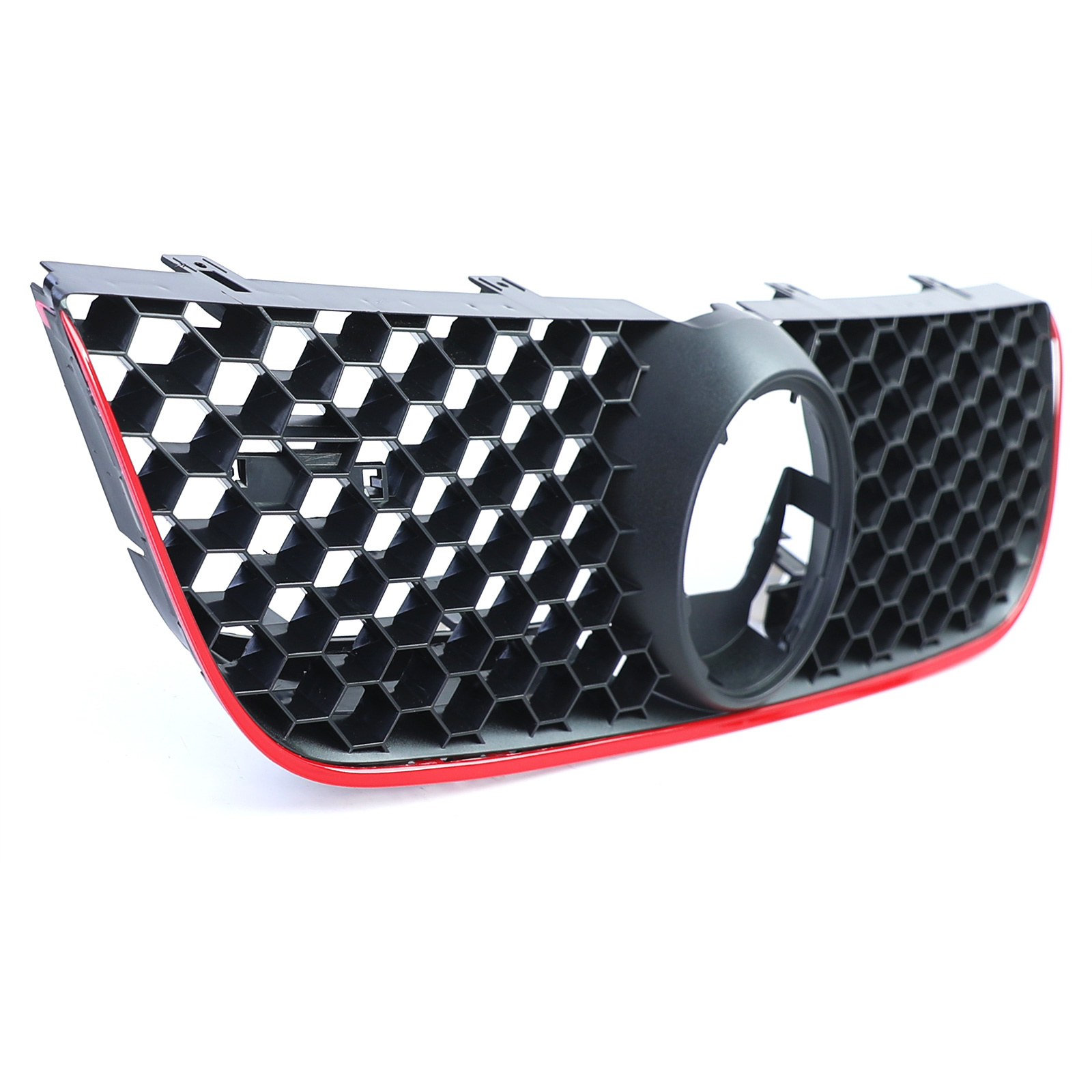 Honingraat grill - VW Polo 9N3 05-09 - Rode rand - Sportief design