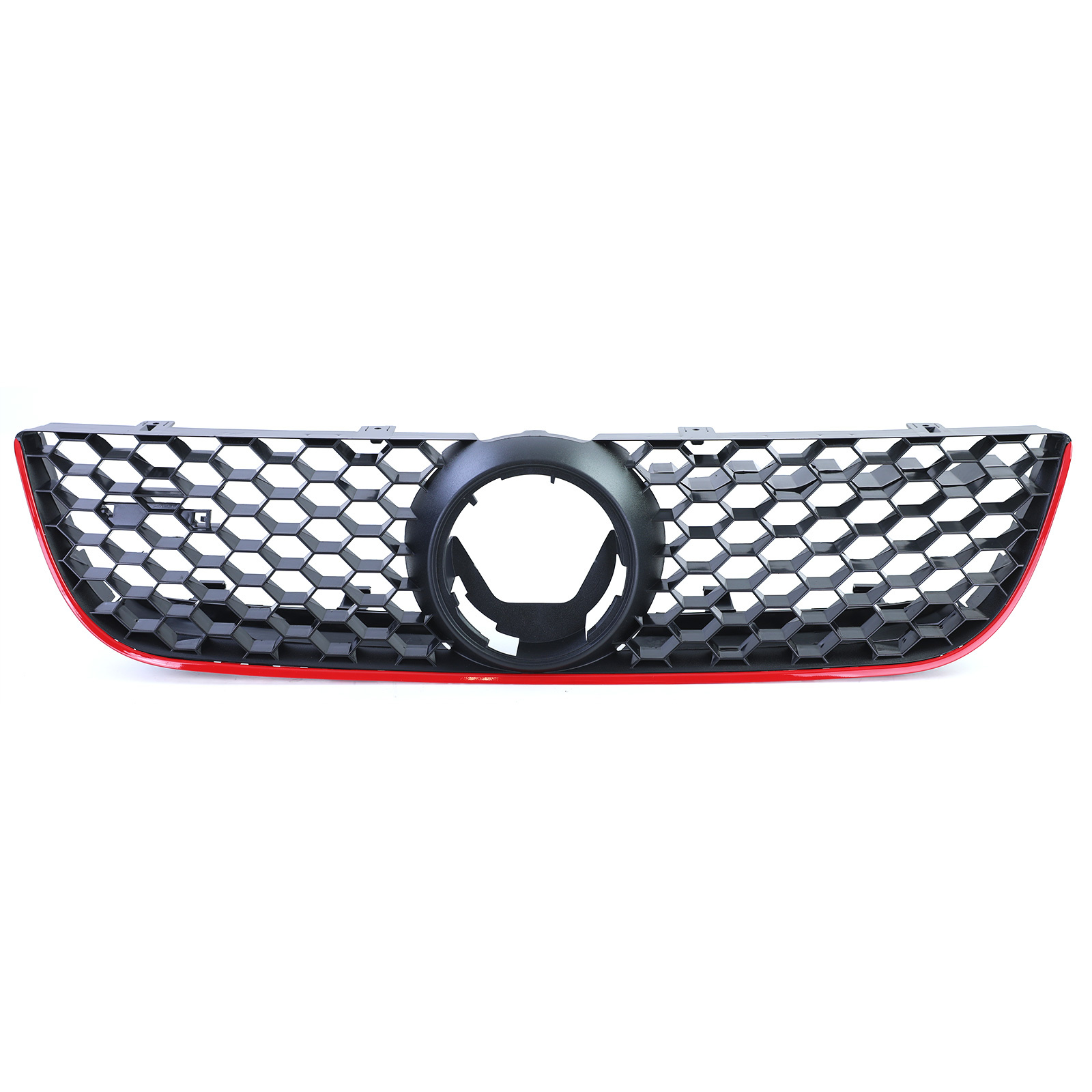 Honingraat grill - VW Polo 9N3 05-09 - Rode rand - Sportief design