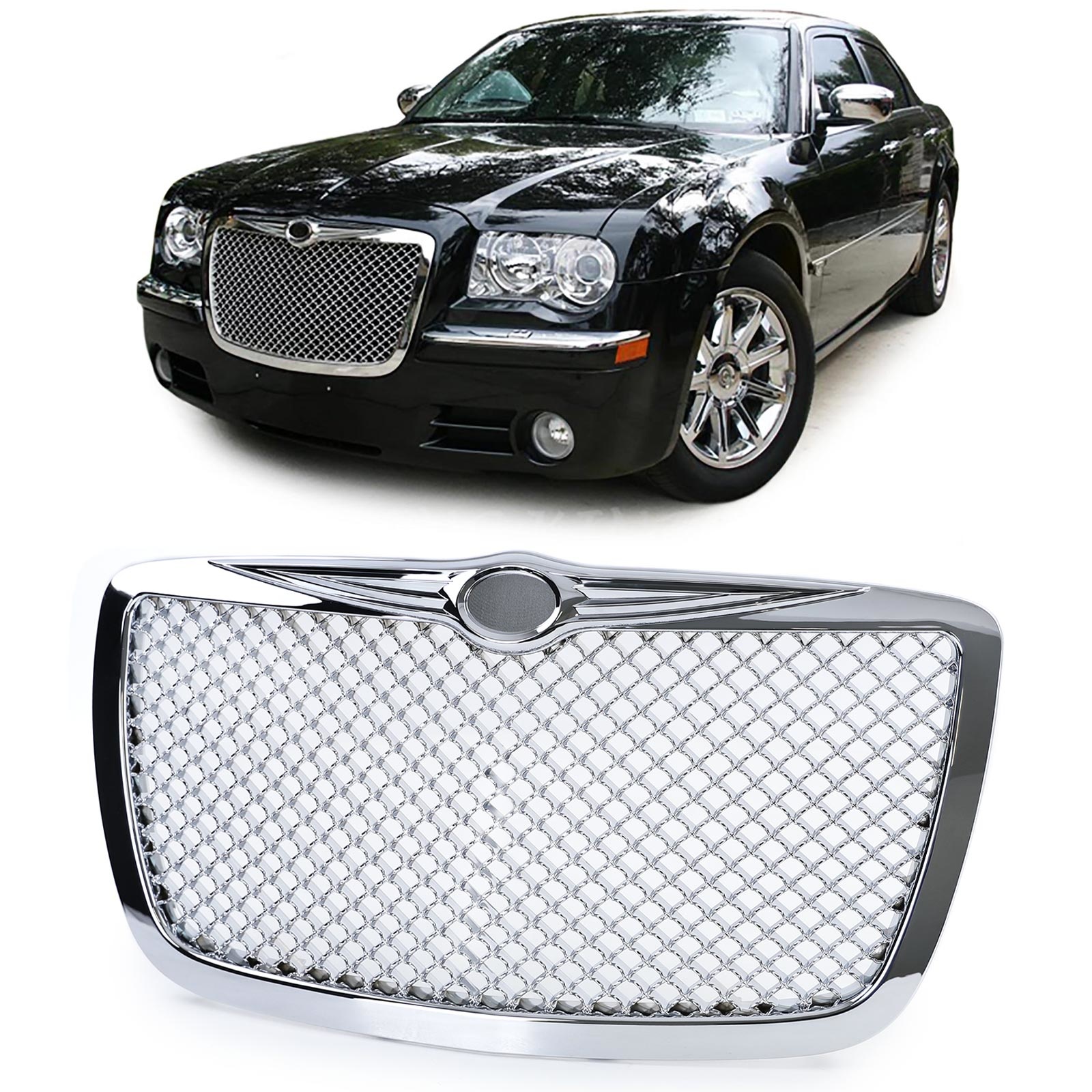 Autogrille - Chrysler 300C Sedan Touring 04-11 - Sport Grille - CHROOM