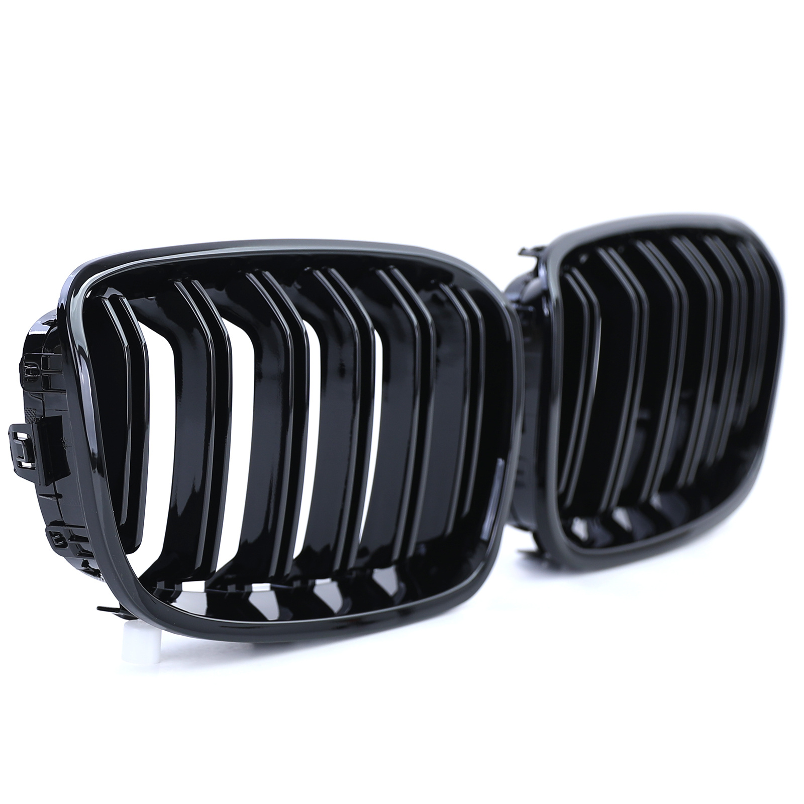 Radiateurgrille - geschikt voor BMW 1 Serie F20 F21 10-14 - Dubbele stang - Zwart glans