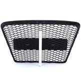 Honingraat grill - Audi A6 C6 4F 08-11 - Badgeloos - ZWART GLANS
