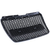 Honingraat grill - Audi A6 C6 4F 08-11 - Badgeloos - ZWART GLANS