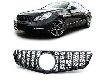 Autogrille - Mercedes E Coupe C207 Cabrio A207 09-13 - Sport Optiek - Glanzend Zwart