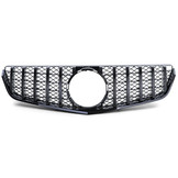 Autogrille - Mercedes E Coupe C207 Cabrio A207 09-13 - Sport Optiek - Glanzend Zwart