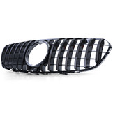 Sportradiateurrooster geschikt voor Mercedes GLC X253 SUV - Glanzend zwart - Incl. houder voor frontcamera