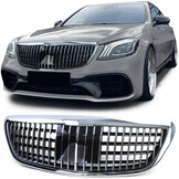 Autogrille geschikt voor Mercedes S-klasse W222 13-20 - Sport MB-optiek - chroom