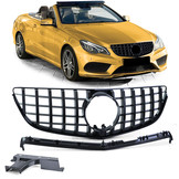Autogrille geschikt voor Mercedes E Cabrio A207 Coupe C207 13-17 - sport optiek - zwarte glans
