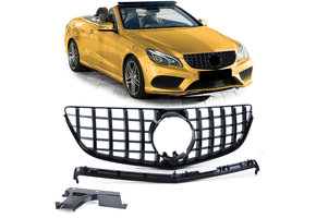 Autogrille - Mercedes E Cabrio A207 Coupe C207 13-17 - sport optiek - zwarte glans