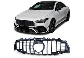 Autogrille - Mercedes CLA C118 X118 19 - Sport GT optiek - Zwart glanzend
