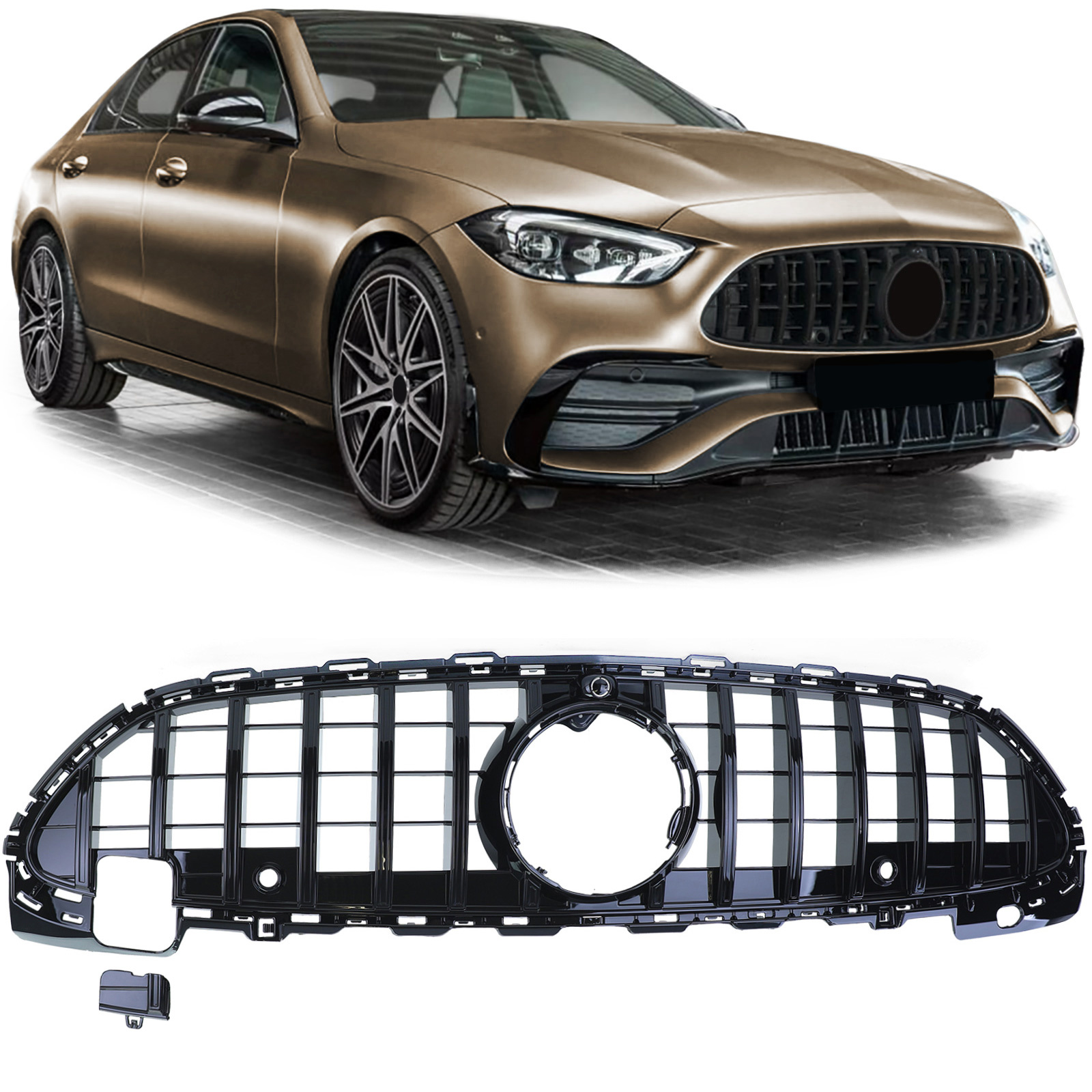 Autogrille - Mercedes C-klasse W206 S206 - Sport GT-optiek - PDC/frontcamera geschikt