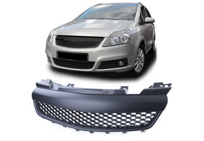 Honingraat grill geschikt voor Opel Zafira B 05-08 - Zwart - Sportrooster zonder embleem