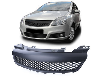 Honingraat grill - Opel Zafira B 05-08 - Zwart - Sportrooster zonder embleem