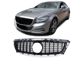 Autogrille geschikt voor Mercedes CLS C218 11-14 - Sport Optiek - Glanzend Zwart