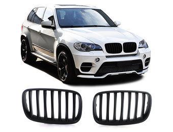 Autogrille - BMW X5 E70 X6 E71 06-13 - Sportieve look - Mat zwart
