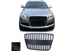 Honingraat grill geschikt voor Audi Q7 4L 05-09 - Zwart mat - Badgeloos & sportief