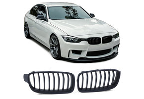 Autogrille geschikt voor BMW 3-serie F30 F31 11-19 - Sportieve prestaties - zwart mat