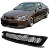 Autogrille geschikt voor Honda Civic 95-98 EJ EK EM1 - Sport rooster - Zwart inzetstuk