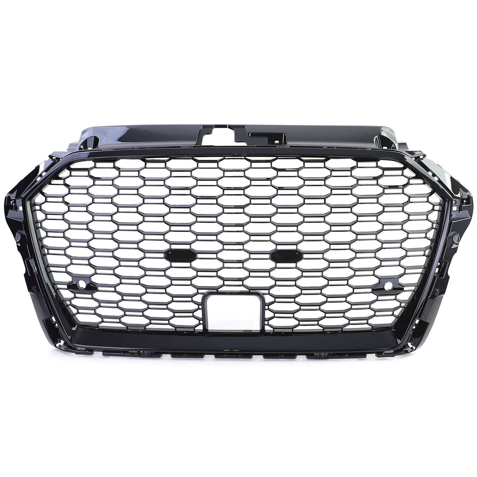 Honingraat grill - Audi A3 8V 16-20 - Badgeloos - Zwart glans