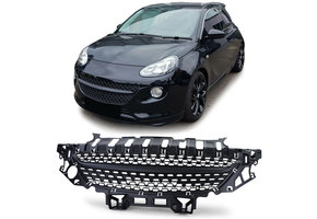 Autogrille - Opel Adam vanaf 2012 - Sportief ontwerp - Badgeloos en zwart mat