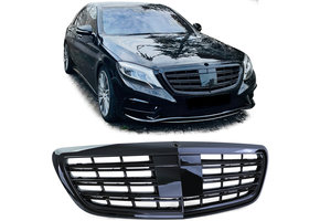 Autogrille geschikt voor Mercedes S-klasse W222 13-20 - Zwart Glans - Sport Optiek