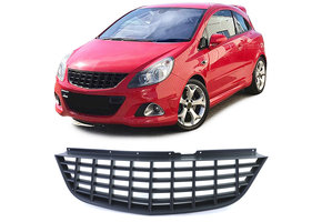 Autogrille geschikt voor Opel Corsa D 06-10 - Zwart - Sportief zonder embleem