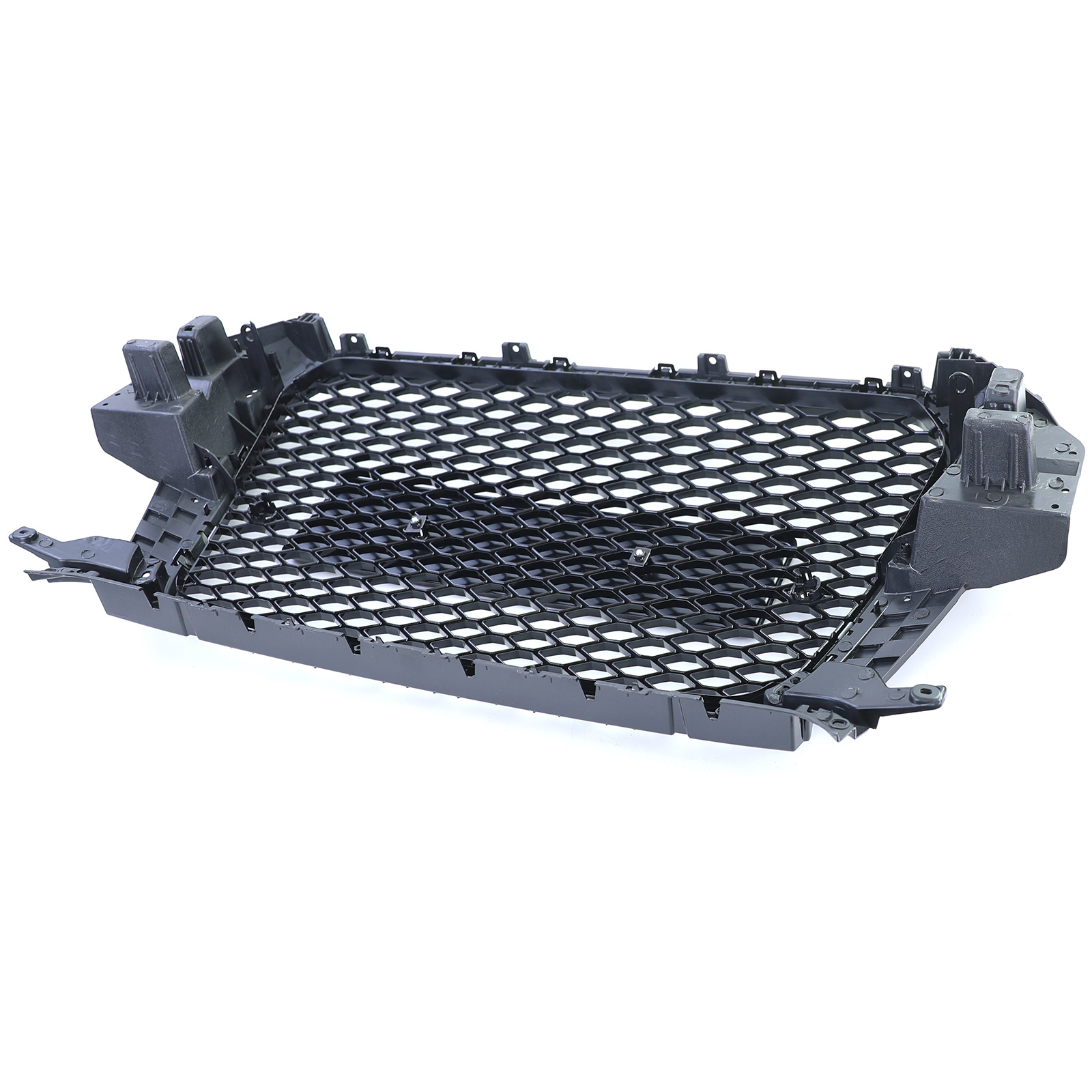 Honingraat grill geschikt voor Audi Q3 8U 11-15 - Badgeloos - Zwart glans.