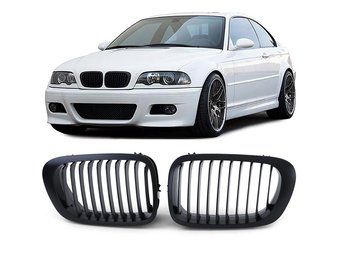 Autogrille - BMW 3 Serie E46 Coupe Cabrio 99-03 - Sport Grille - Performance Zwart Mat