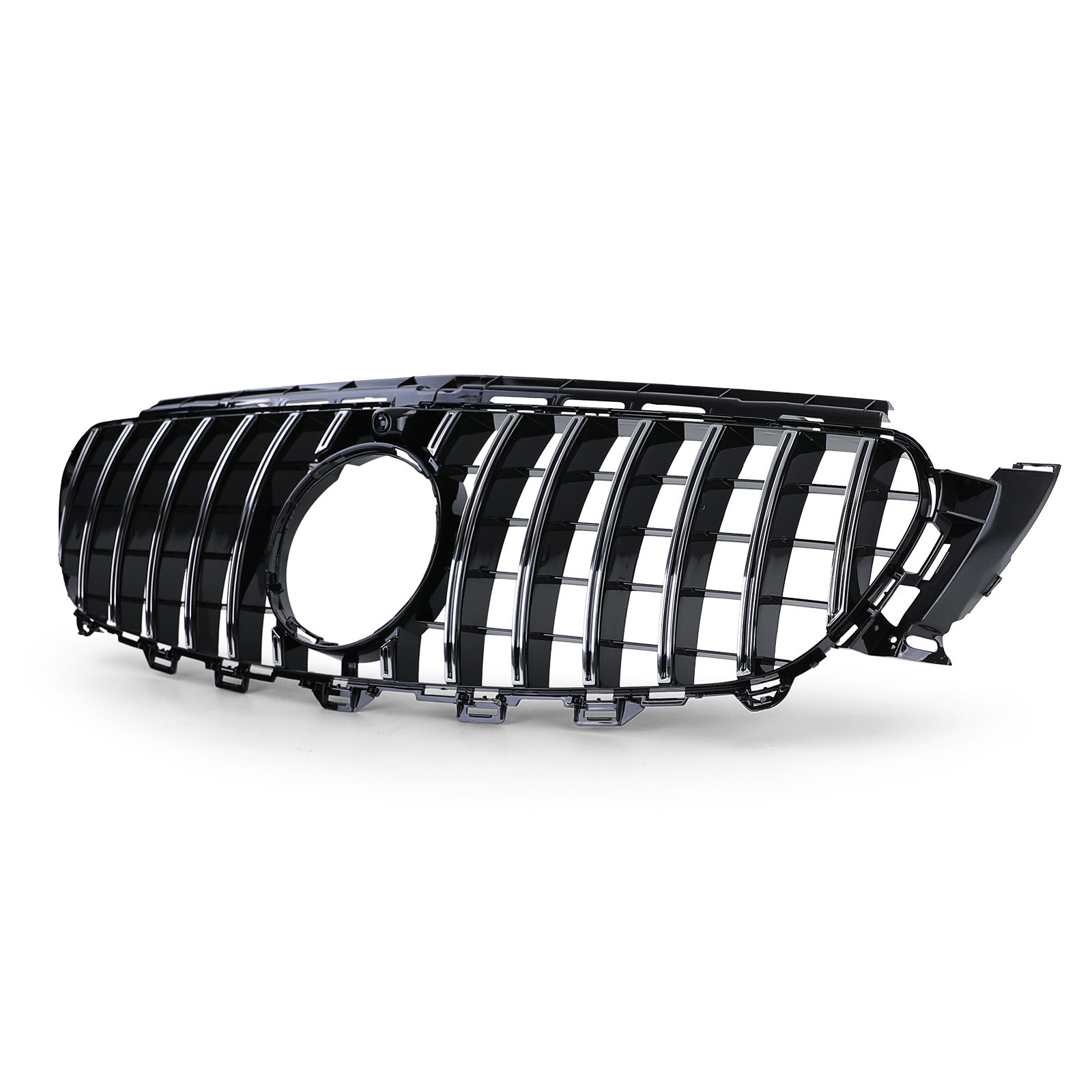 Autogrille geschikt voor Mercedes E-klasse W213 S213 16-20 - Sport optiek - Zwart/Chroom