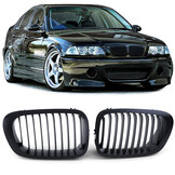 Autogrille geschikt voor BMW E46 Sedan Touring 98-01 - Performance zwart mat - 2 delig