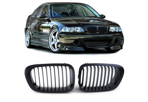 Autogrille - BMW E46 Sedan Touring 98-01 - Performance zwart mat - 2 delig