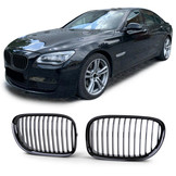 Autogrille - geschikt voor BMW 7 Serie F01 F02 F03 F04 08-13 - Sportieve look - Zwart glans