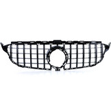 Autogrille geschikt voor Mercedes C-klasse W205 S205 - Sport optiek - Zwart glanzend