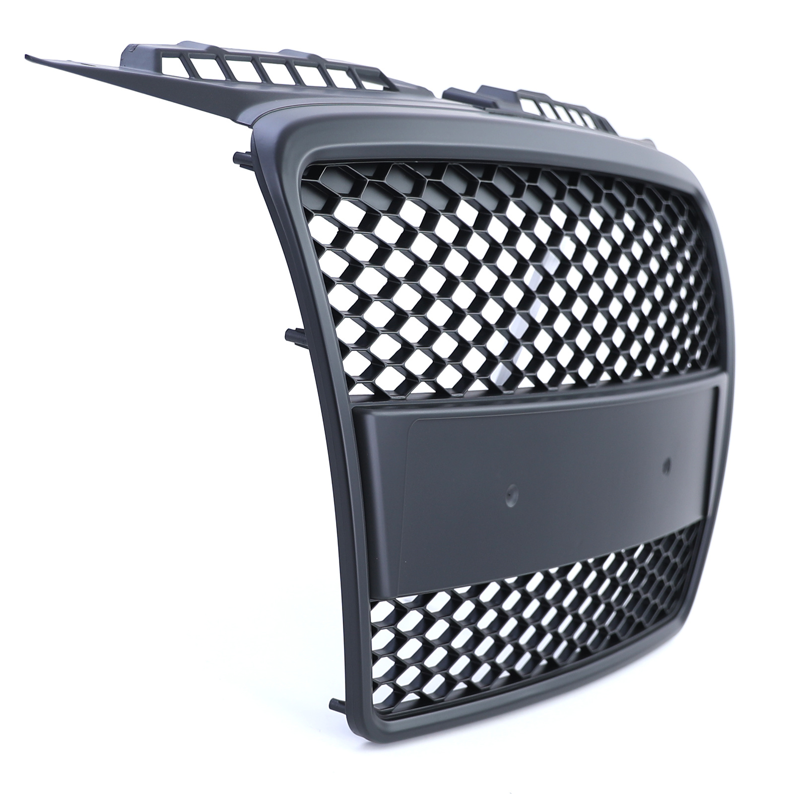 Honingraat grill geschikt voor Audi A3 8P 05-08 - Badgeless - Mat zwart