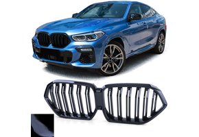 Sportgrille geschikt voor BMW X6 G06 - Double Bar - Performance Glans