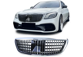 Autogrille geschikt voor Mercedes S-klasse W222 - Badgeloos - Chroom