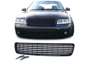 Autogrille - geschikt voor Audi A4 B5 94-00 - Badgeloos - Zwart