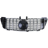 Autogrille - Mercedes M Klasse ML W164 05-08 - Sportieve Look - Glans Zwart/Chroom