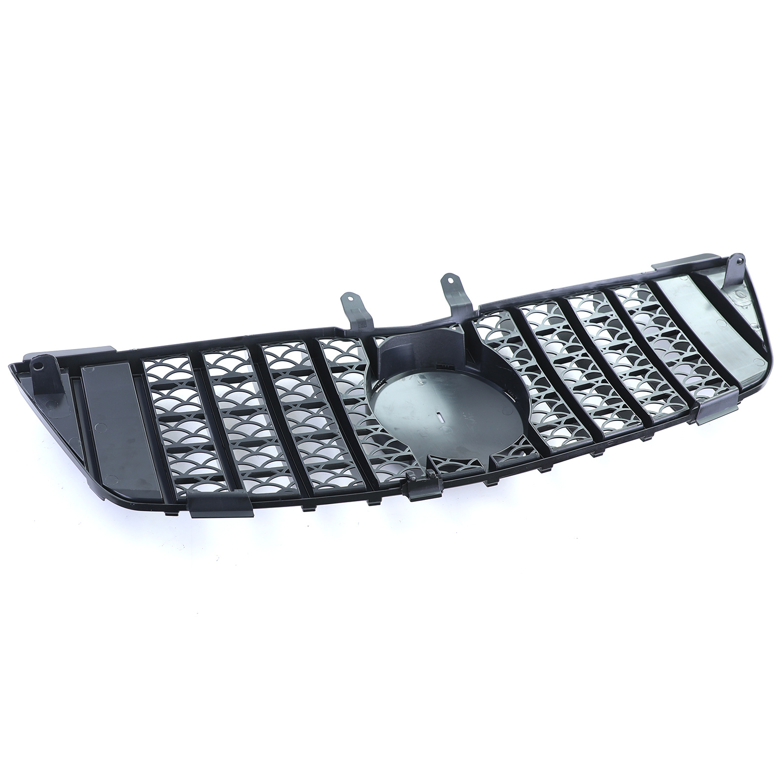Autogrille - Mercedes M Klasse ML W164 05-08 - Sportieve Look - Glans Zwart/Chroom