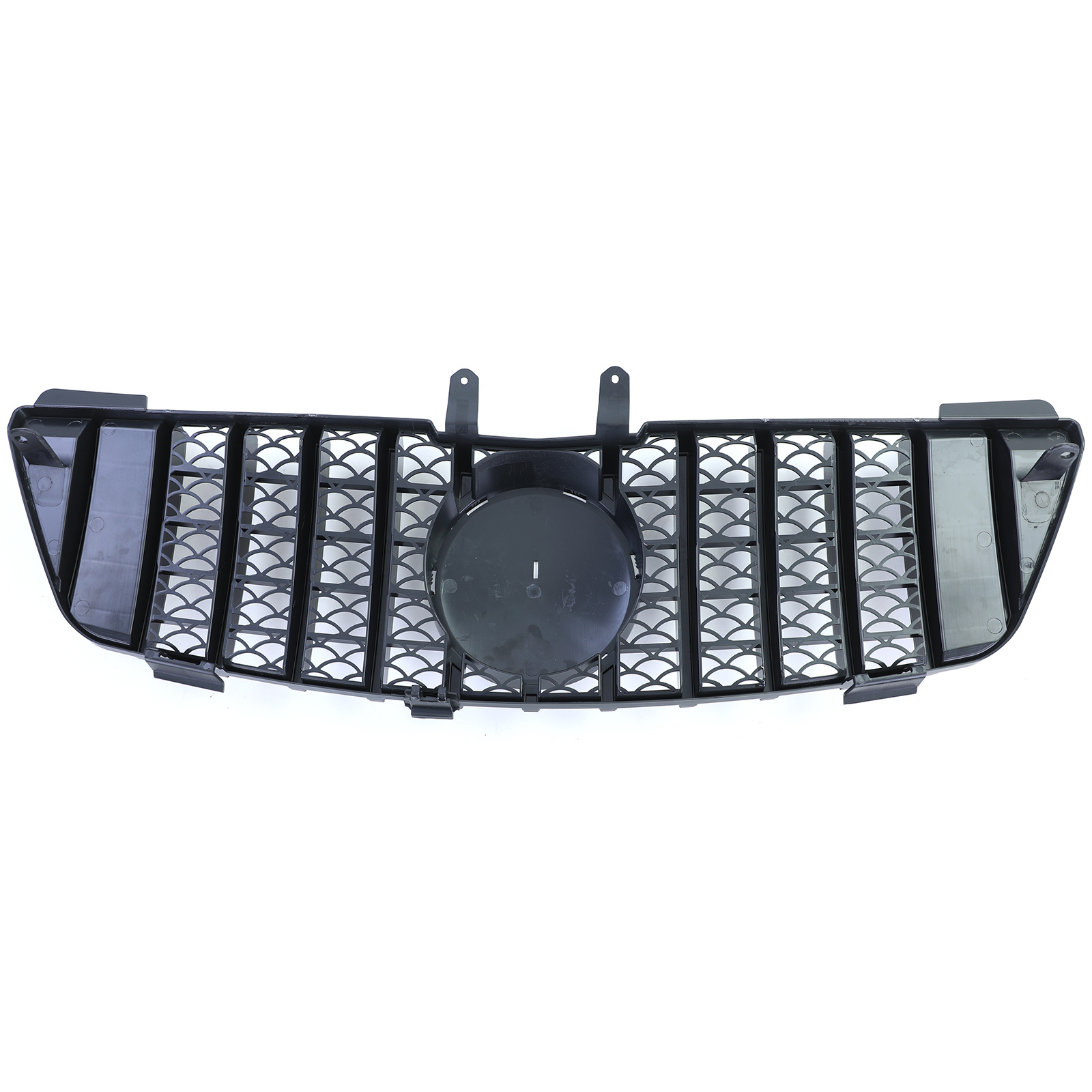 Autogrille geschikt voor Mercedes M Klasse ML W164 05-08 - Sportieve Look - Glans Zwart/Chroom