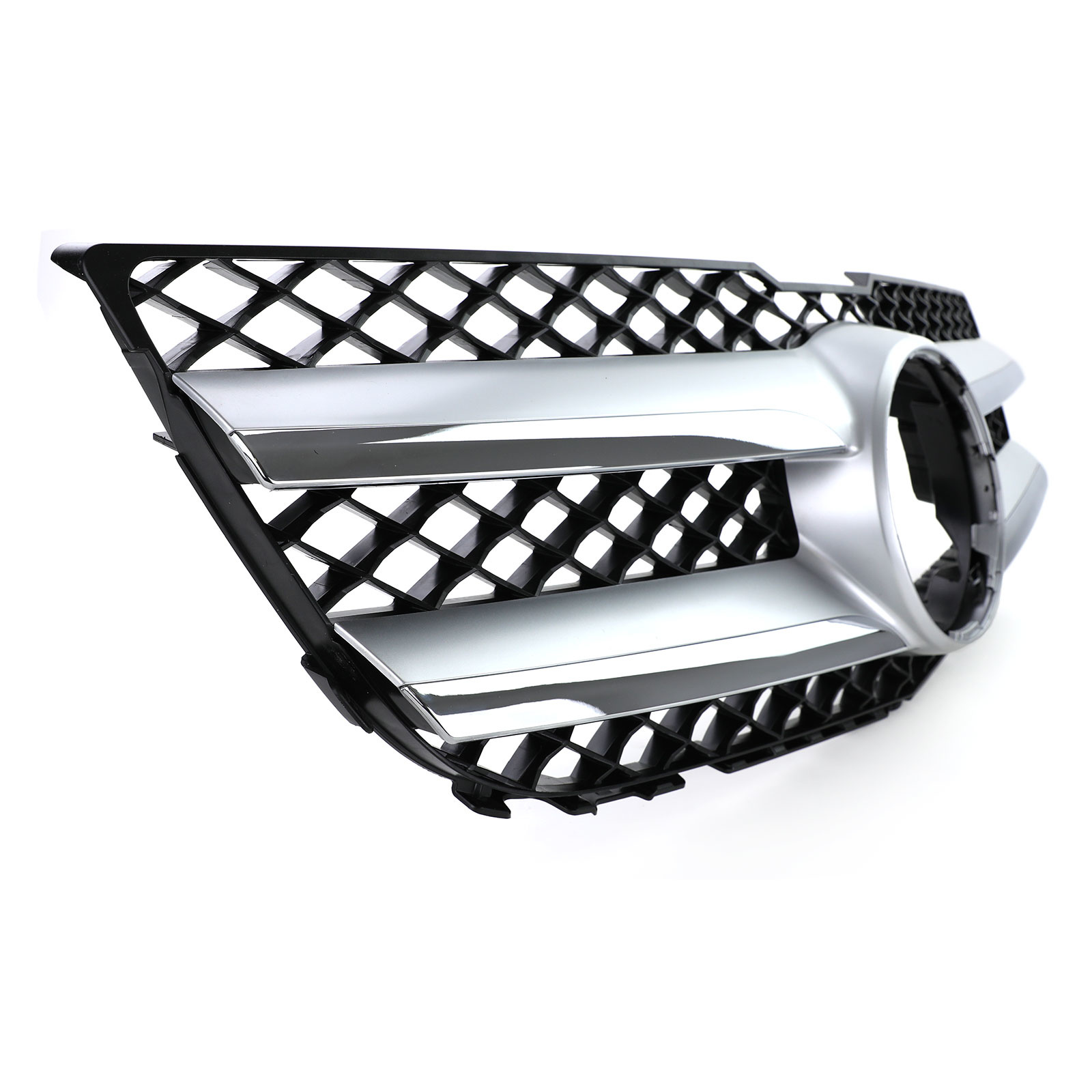 Autogrille - Mercedes GLK X204 12-15 - Sport Optiek - Zwart Zilver Chroom